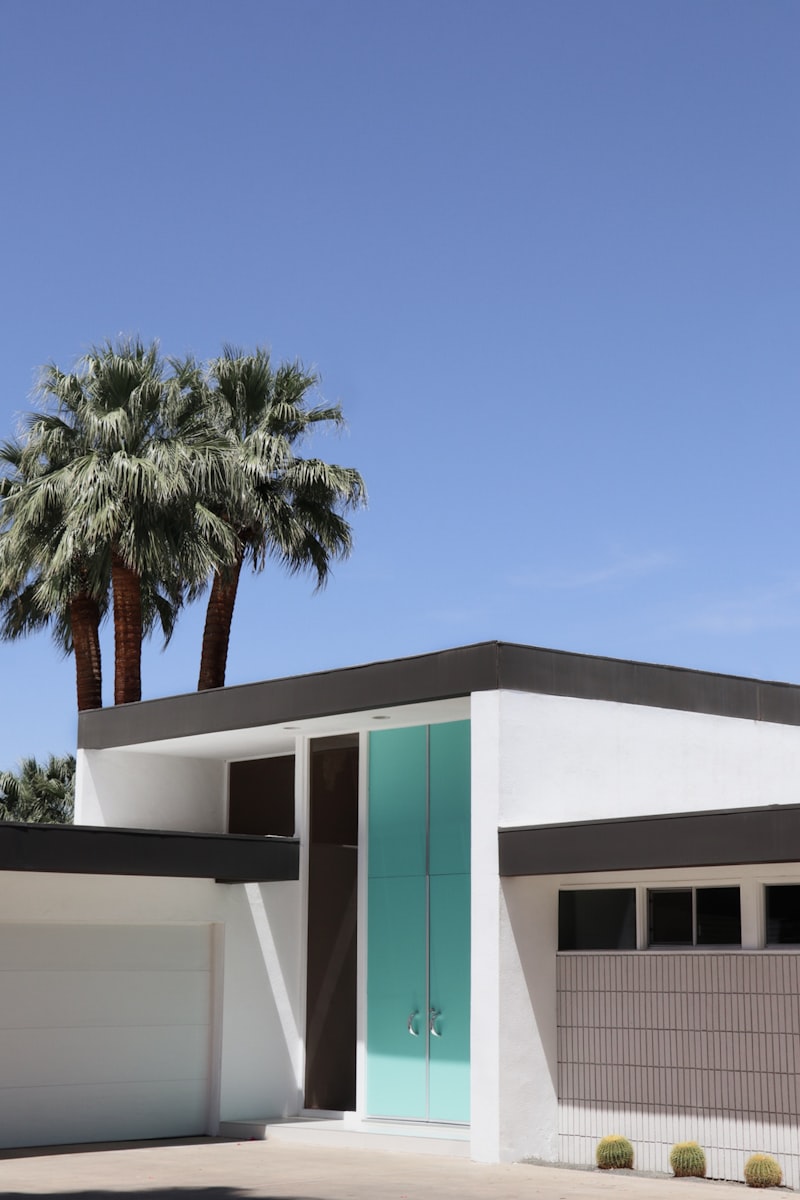 A smooth white rendered house